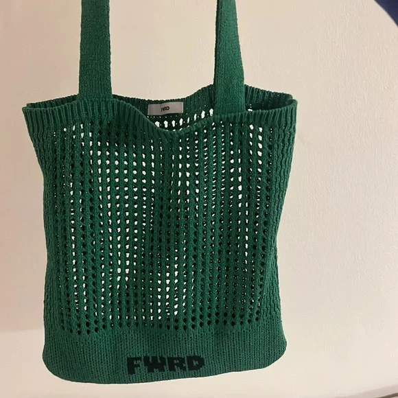 Fwrd Green Knit Tote Bag - Picture 2 of 3